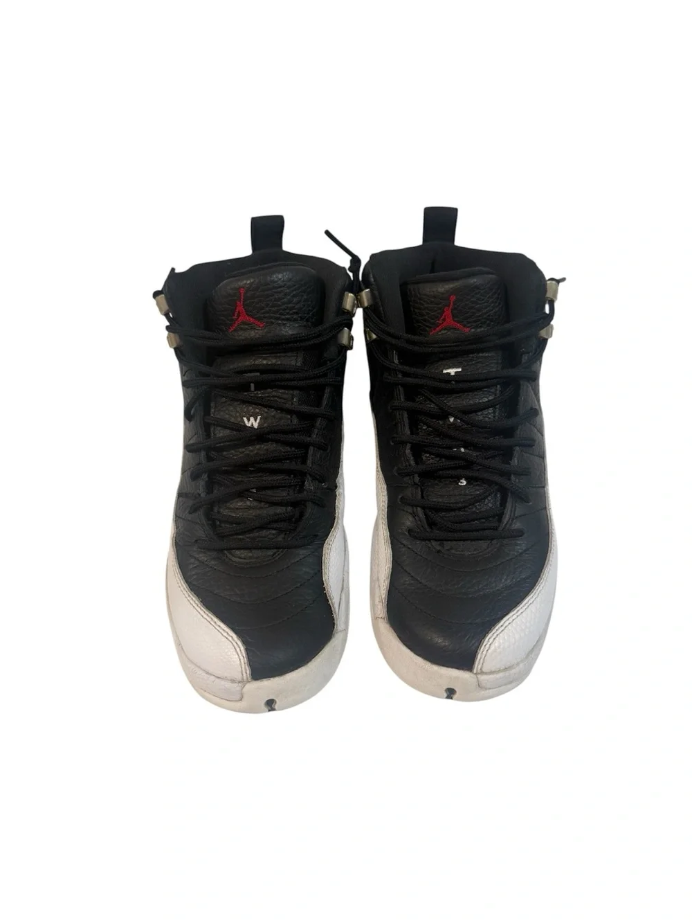 Jordan Air Jordan 12 Retro Black/White Mid Top Sneakers 7Y Style Code 153265-006